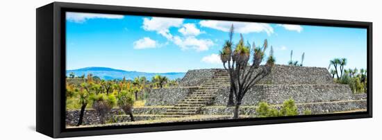 ¡Viva Mexico! Panoramic Collection - Pyramid of Cantona Archaeological Ruins III-Philippe Hugonnard-Framed Stretched Canvas