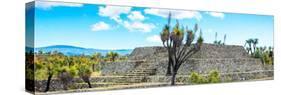 ¡Viva Mexico! Panoramic Collection - Pyramid of Cantona Archaeological Ruins III-Philippe Hugonnard-Stretched Canvas