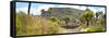 ¡Viva Mexico! Panoramic Collection - Pyramid of Cantona Archaeological Ruins V-Philippe Hugonnard-Framed Stretched Canvas