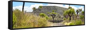 ¡Viva Mexico! Panoramic Collection - Pyramid of Cantona Archaeological Ruins V-Philippe Hugonnard-Framed Stretched Canvas