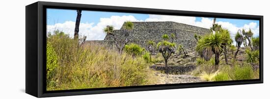 ¡Viva Mexico! Panoramic Collection - Pyramid of Cantona Archaeological Ruins V-Philippe Hugonnard-Framed Stretched Canvas