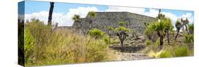 ¡Viva Mexico! Panoramic Collection - Pyramid of Cantona Archaeological Ruins V-Philippe Hugonnard-Stretched Canvas