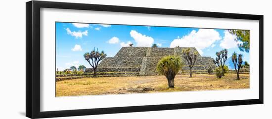 ¡Viva Mexico! Panoramic Collection - Pyramid of Cantona Archaeological Ruins VI-Philippe Hugonnard-Framed Photographic Print