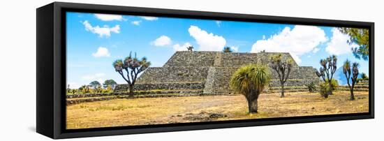 ¡Viva Mexico! Panoramic Collection - Pyramid of Cantona Archaeological Ruins VI-Philippe Hugonnard-Framed Stretched Canvas