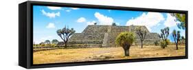 ¡Viva Mexico! Panoramic Collection - Pyramid of Cantona Archaeological Ruins VI-Philippe Hugonnard-Framed Stretched Canvas