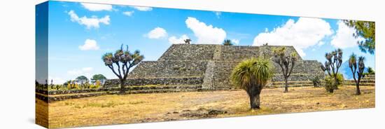 ¡Viva Mexico! Panoramic Collection - Pyramid of Cantona Archaeological Ruins VI-Philippe Hugonnard-Stretched Canvas