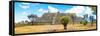 ¡Viva Mexico! Panoramic Collection - Pyramid of Cantona Archaeological Ruins VI-Philippe Hugonnard-Framed Stretched Canvas