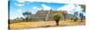 ¡Viva Mexico! Panoramic Collection - Pyramid of Cantona Archaeological Ruins VI-Philippe Hugonnard-Stretched Canvas