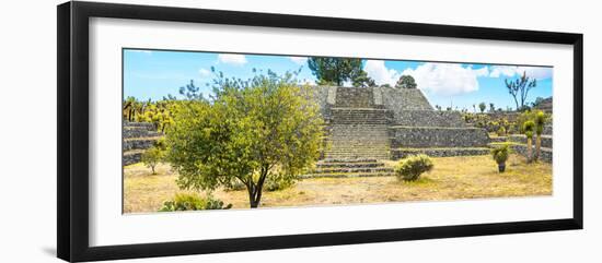 ¡Viva Mexico! Panoramic Collection - Pyramid of Cantona Archaeological Ruins-Philippe Hugonnard-Framed Photographic Print