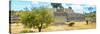 ¡Viva Mexico! Panoramic Collection - Pyramid of Cantona Archaeological Ruins-Philippe Hugonnard-Stretched Canvas