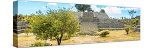 ¡Viva Mexico! Panoramic Collection - Pyramid of Cantona Archaeological Ruins-Philippe Hugonnard-Stretched Canvas