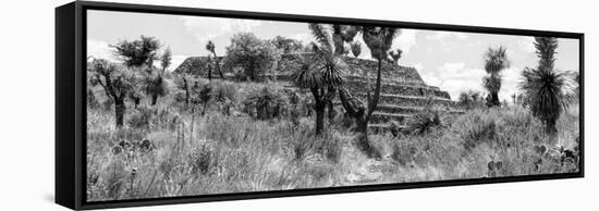 ¡Viva Mexico! Panoramic Collection - Pyramid of Cantona Archaeological Site II-Philippe Hugonnard-Framed Stretched Canvas