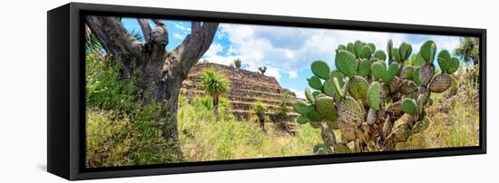 ¡Viva Mexico! Panoramic Collection - Pyramid of Cantona Archaeological Site III-Philippe Hugonnard-Framed Stretched Canvas