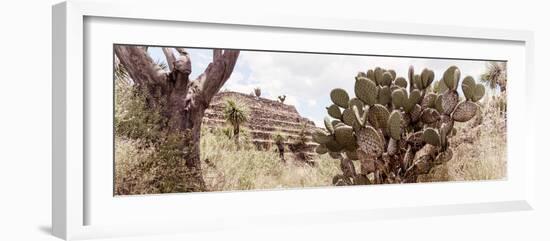 ¡Viva Mexico! Panoramic Collection - Pyramid of Cantona Archaeological Site IV-Philippe Hugonnard-Framed Photographic Print