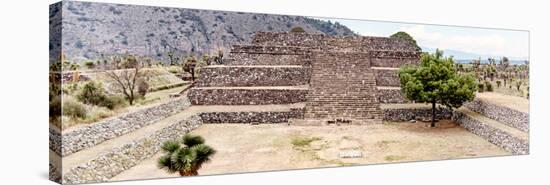 ¡Viva Mexico! Panoramic Collection - Pyramid of Cantona Archaeological Site IX-Philippe Hugonnard-Stretched Canvas