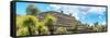 ¡Viva Mexico! Panoramic Collection - Pyramid of Cantona Archaeological Site VI-Philippe Hugonnard-Framed Stretched Canvas