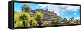¡Viva Mexico! Panoramic Collection - Pyramid of Cantona Archaeological Site VI-Philippe Hugonnard-Framed Stretched Canvas