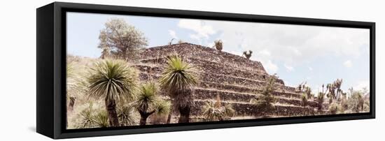 ¡Viva Mexico! Panoramic Collection - Pyramid of Cantona Archaeological Site VII-Philippe Hugonnard-Framed Stretched Canvas