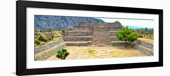 ¡Viva Mexico! Panoramic Collection - Pyramid of Cantona Archaeological Site X-Philippe Hugonnard-Framed Photographic Print