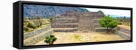 ¡Viva Mexico! Panoramic Collection - Pyramid of Cantona Archaeological Site X-Philippe Hugonnard-Framed Stretched Canvas