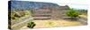 ¡Viva Mexico! Panoramic Collection - Pyramid of Cantona Archaeological Site X-Philippe Hugonnard-Stretched Canvas