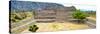 ¡Viva Mexico! Panoramic Collection - Pyramid of Cantona Archaeological Site X-Philippe Hugonnard-Stretched Canvas