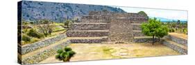 ¡Viva Mexico! Panoramic Collection - Pyramid of Cantona Archaeological Site X-Philippe Hugonnard-Stretched Canvas