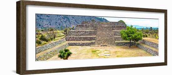 ¡Viva Mexico! Panoramic Collection - Pyramid of Cantona Archaeological Site X-Philippe Hugonnard-Framed Photographic Print