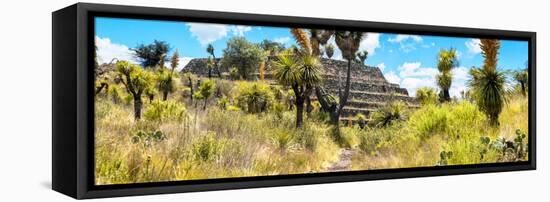 ¡Viva Mexico! Panoramic Collection - Pyramid of Cantona Archaeological Site-Philippe Hugonnard-Framed Stretched Canvas