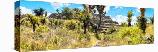 ¡Viva Mexico! Panoramic Collection - Pyramid of Cantona Archaeological Site-Philippe Hugonnard-Stretched Canvas