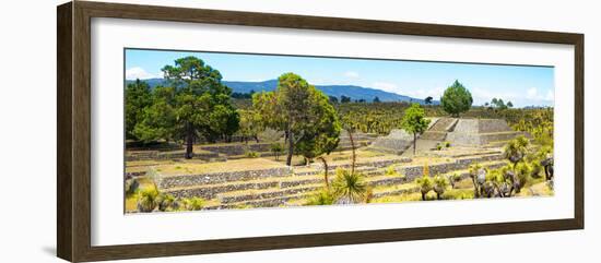 ¡Viva Mexico! Panoramic Collection - Pyramid of Cantona - Puebla I-Philippe Hugonnard-Framed Photographic Print