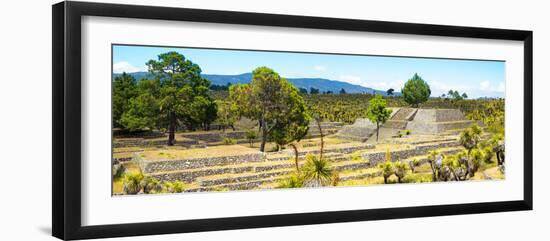 ¡Viva Mexico! Panoramic Collection - Pyramid of Cantona - Puebla I-Philippe Hugonnard-Framed Photographic Print