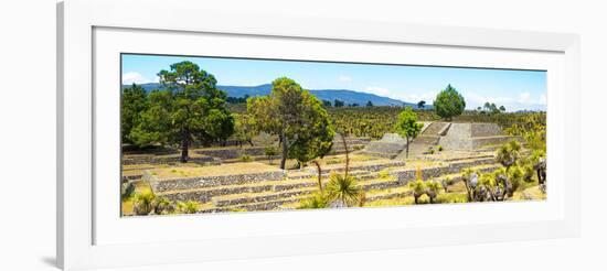 ¡Viva Mexico! Panoramic Collection - Pyramid of Cantona - Puebla I-Philippe Hugonnard-Framed Photographic Print