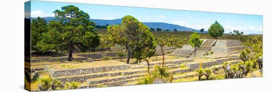 ¡Viva Mexico! Panoramic Collection - Pyramid of Cantona - Puebla I-Philippe Hugonnard-Stretched Canvas