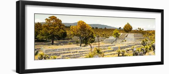 ¡Viva Mexico! Panoramic Collection - Pyramid of Cantona - Puebla II-Philippe Hugonnard-Framed Photographic Print