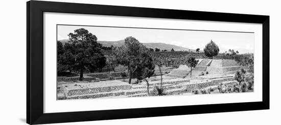 ¡Viva Mexico! Panoramic Collection - Pyramid of Cantona - Puebla III-Philippe Hugonnard-Framed Photographic Print