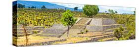 ¡Viva Mexico! Panoramic Collection - Pyramid of Cantona - Puebla IV-Philippe Hugonnard-Stretched Canvas