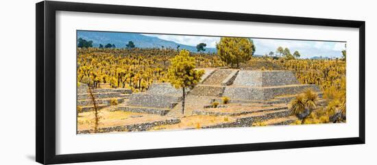 ¡Viva Mexico! Panoramic Collection - Pyramid of Cantona - Puebla VI-Philippe Hugonnard-Framed Photographic Print