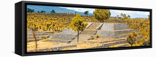 ¡Viva Mexico! Panoramic Collection - Pyramid of Cantona - Puebla VI-Philippe Hugonnard-Framed Stretched Canvas