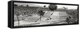 ¡Viva Mexico! Panoramic Collection - Pyramid of Cantona - Puebla VII-Philippe Hugonnard-Framed Stretched Canvas