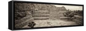 ¡Viva Mexico! Panoramic Collection - Pyramid of Cantona - Puebla-Philippe Hugonnard-Framed Stretched Canvas