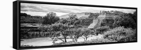 ¡Viva Mexico! Panoramic Collection - Pyramid of Monte Alban I-Philippe Hugonnard-Framed Stretched Canvas