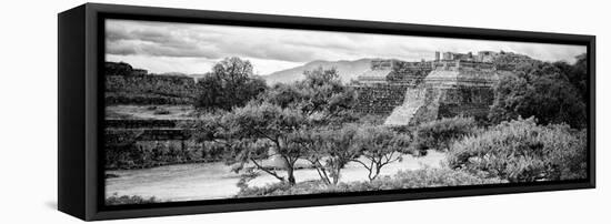 ¡Viva Mexico! Panoramic Collection - Pyramid of Monte Alban I-Philippe Hugonnard-Framed Stretched Canvas