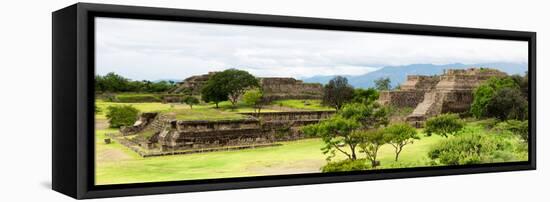 ¡Viva Mexico! Panoramic Collection - Pyramid of Monte Alban II-Philippe Hugonnard-Framed Stretched Canvas