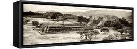 ¡Viva Mexico! Panoramic Collection - Pyramid of Monte Alban IX-Philippe Hugonnard-Framed Stretched Canvas