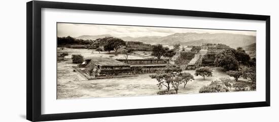 ¡Viva Mexico! Panoramic Collection - Pyramid of Monte Alban IX-Philippe Hugonnard-Framed Premium Photographic Print