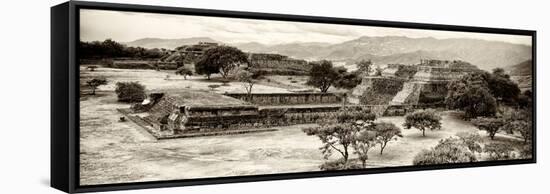 ¡Viva Mexico! Panoramic Collection - Pyramid of Monte Alban IX-Philippe Hugonnard-Framed Stretched Canvas