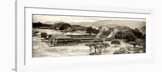 ¡Viva Mexico! Panoramic Collection - Pyramid of Monte Alban IX-Philippe Hugonnard-Framed Photographic Print