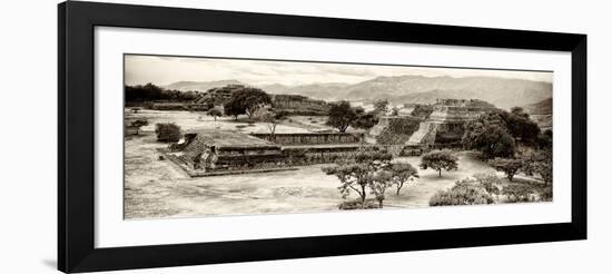 ¡Viva Mexico! Panoramic Collection - Pyramid of Monte Alban IX-Philippe Hugonnard-Framed Photographic Print