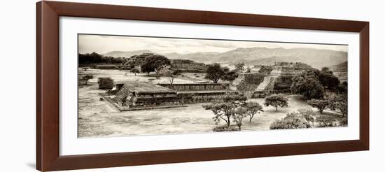 ¡Viva Mexico! Panoramic Collection - Pyramid of Monte Alban IX-Philippe Hugonnard-Framed Photographic Print